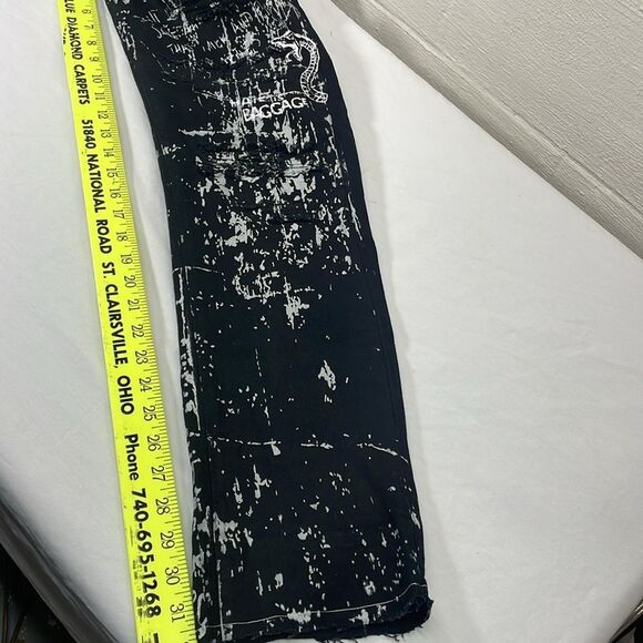 Jordan Craig Aaron Black and White Graphic Print Jeans Size 30x32 - Picture 9 of 13